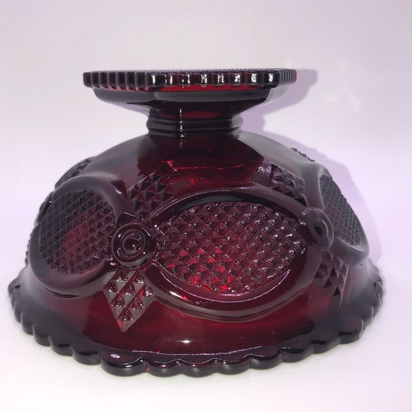 Vintage Avon Ruby Cape Cod Pedestal Candy Dish 6” - Picture 7 of 10